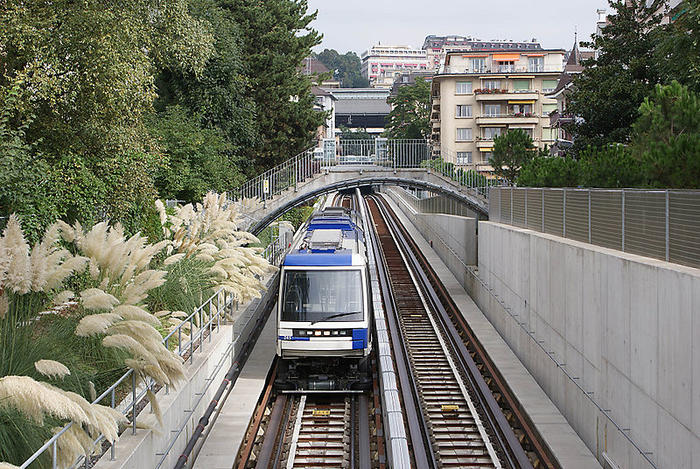 Transport line in Lausanne
