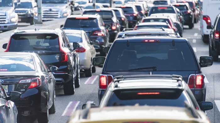 I-78 Route in Pennsylvania, traffic jam